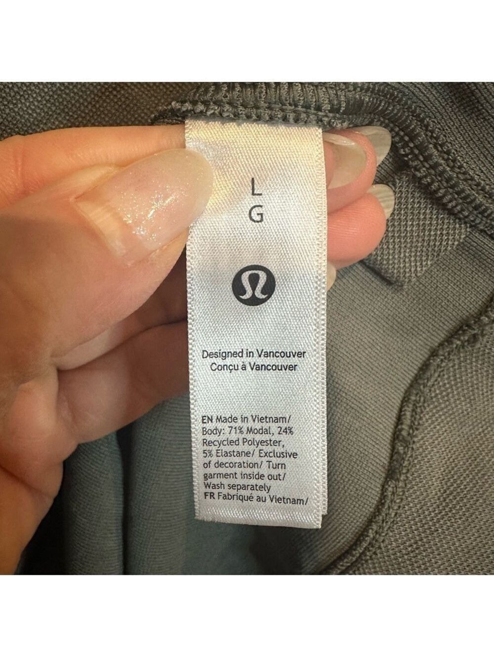 Lululemon Softstreme Pique Oversized Long Sleeve Polo Shirt Palm Deco Green L - Picture 8 of 11